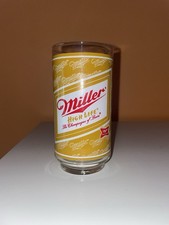Miller highlife beer drinking glass 5 3/4 tall