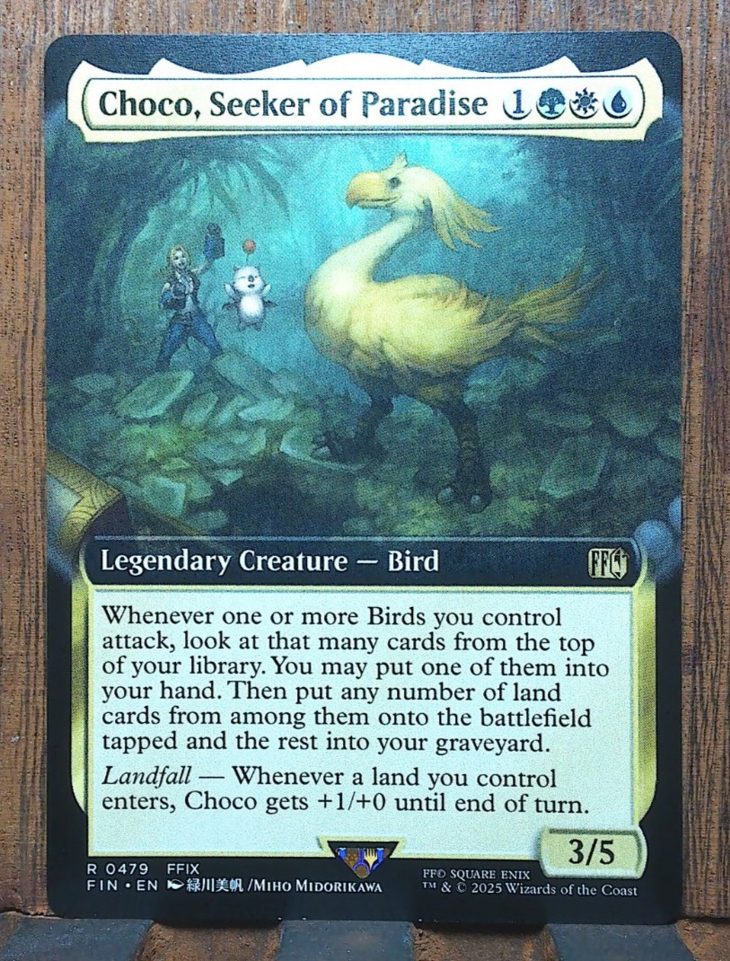 MTG🌳✨🌊 Choco, Seeker of Paradise (Extended Art) Final Fantasy NEAR MINT.❤️