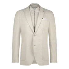 Blue Industry Men's Stretchy Hybrid Blazer Beige W/ removable Zip Collar BNWT