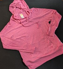 The North Face Women's L Red Pullover Hoodie Knit Drawstring Kangaroo Pocket