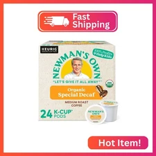 Newman's Own Organics Special Blend Decaf, Single-Serve Keurig K-Cup Pods, Mediu