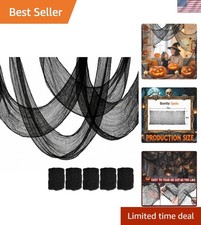 30x72in Black Creepy Cloth 5Pcs - Essential Halloween Decorations for Every Home