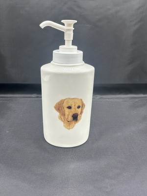 Dog Soap Dispenser Ceramic Pump Angler s Expressions 2000 Dann Jacobus Art 