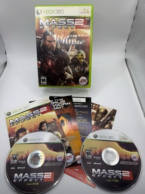 Mass Effect 2 Xbox 360 Complete CIB 2 Disc Tested Working BioWare EA