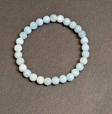 Blue Aquamarine Kid's Beaded Stretch Bracelet