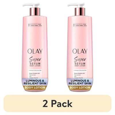 Olay Super Serum Body Lotion, Moisturizing Body Lotion 18.5 fl oz (2 pack)