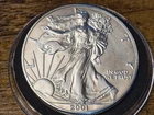 2001 SILVER EAGLE-1 OZ .999 FINE SILVER COIN - (FREE SHIPPING)