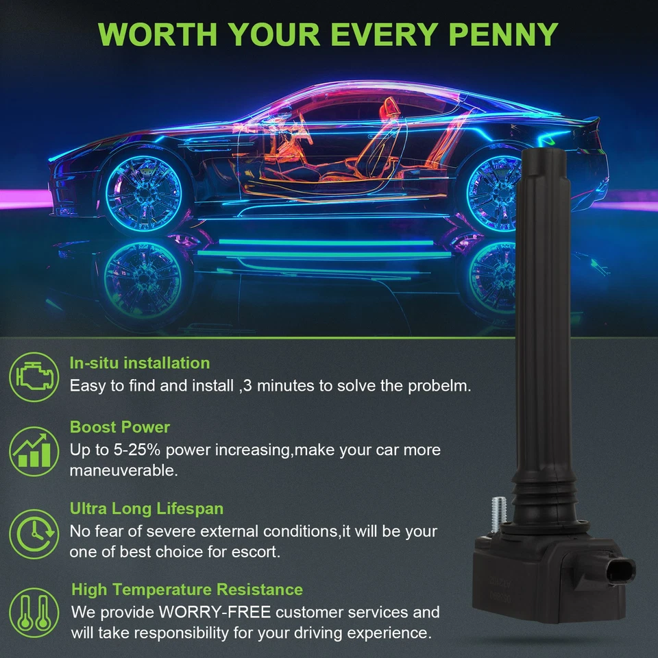 6 bobinas de encendido Ram ProMaster 2500 V6 3,6 L 2014 2015 2016 2017 2018 Foto 4 de 4