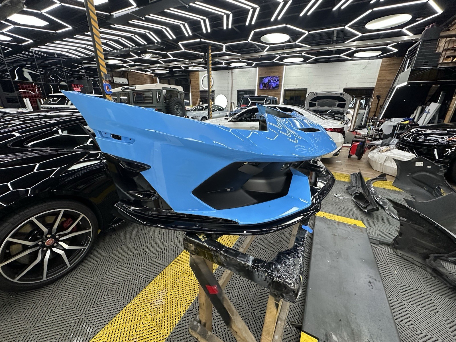 OEM original Lamborghini Aventador Svj front bumper small crack on the corner