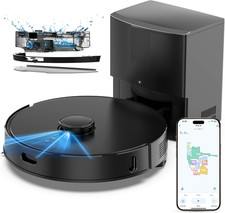 E10+ Robot Vacuum and Mop Combo Self‑Emptying with 8000Pa Suction, Lidar Navigat