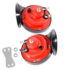 300DB Super Loud Train Horns For Truck, 2pcs 12V Car Horn Kits, Loud Dual Red