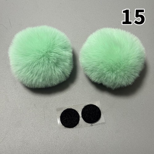 8CM Plush Bear Ear Electric Helmet Decors Accessories Sticker Cosplay Styling - Picture 27 of 29