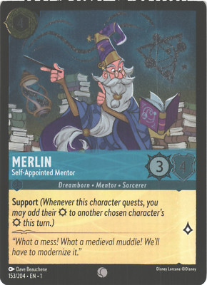Disney Lorcana The First chapter Cold foil Merlin 153/204