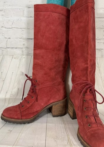 Anthropologie Farylrobin Damen 7,5 Stiefel Wildleder kniehoch Festival Grunge Witchy