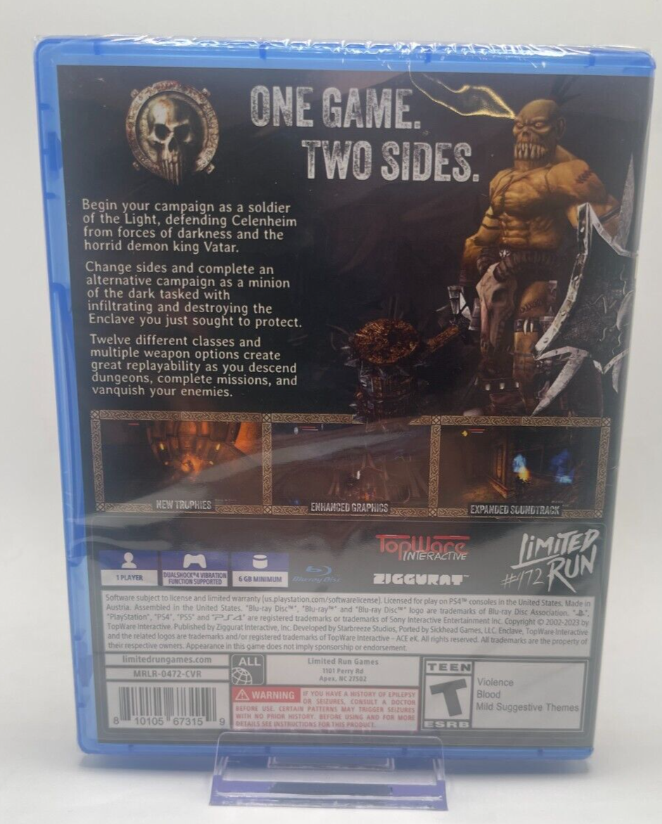 Limited Run #472: Enclave HD (PS4) Playstation 4 | eBay