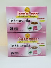 SOURSOP LEAVES / HOJAS DE GUANABANA 50 TEA BAGS 100 NATURAL FROM PERU  