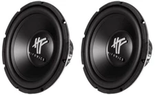 Pair of Hifonics HFX12D4 HF Series 12" 800 Watt DVC 4 Ohm Car Subwoofers Bundle