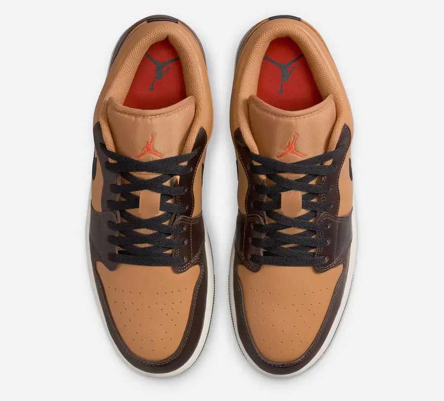 NIKE Air Jordan 1 Low Flax Baroque Brown HQ3603-201 Men US NIKE Air Jordan 1 Low Flax Baroque Brown HQ3603-201 Men US