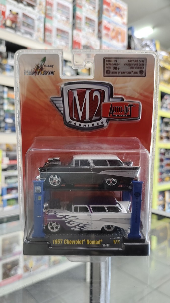 M2 Auto Lift 2 Pack 1:64 1957 Chevrolet Nomad R11 13-07 Diecast