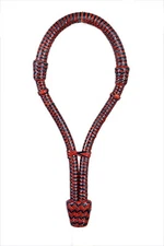 Western Multicolor Rawhide Braided Bosal With Tan And Black Rawhide 