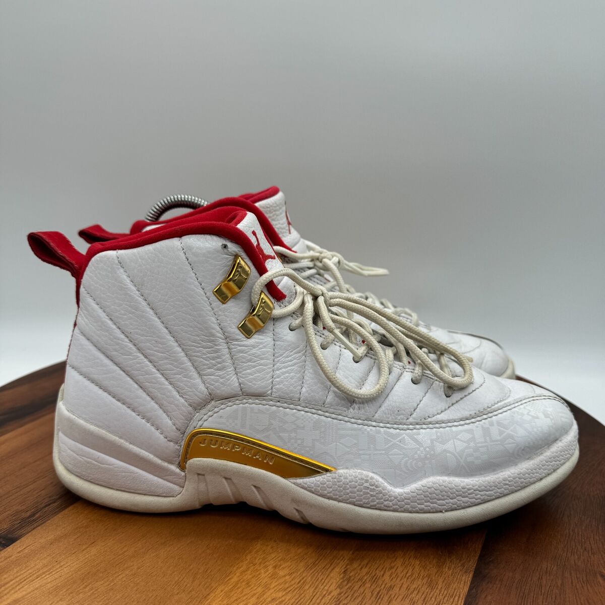 Nike Air Jordan 12 Retro 'FIBA' Mens 8 Shoes Red White Gold Nike Air Jordan 12 Retro 'FIBA' Mens 8 Shoes Red White Gold