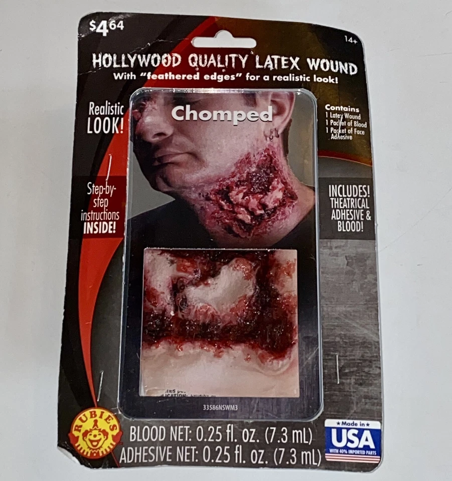 Lote de Maquillaje Halloween Zombie Látex, Látex Masticadura Herida y Cicatriz Mágica Horror Heridas Foto 2 de 4