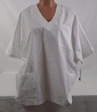 Crest Scrub Top 3233 White Size Large 757O