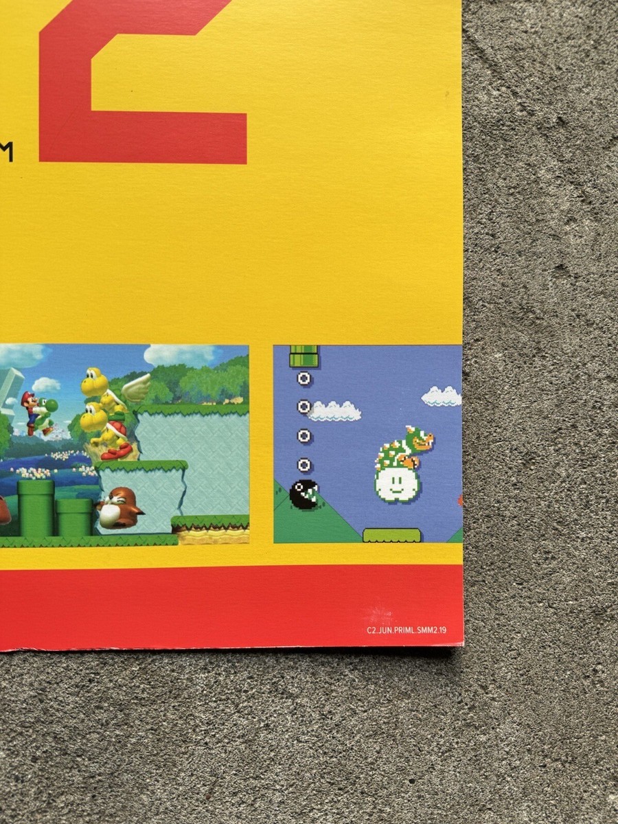 Super Mario Maker 2 Nintendo Switch Double Sided Promo Demo Poster