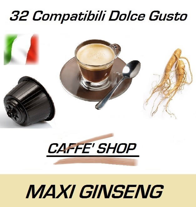 32 Capsule Compatibili Nescafè Dolce Gusto® Caffè Shop Miscela "Maxi Ginseng"