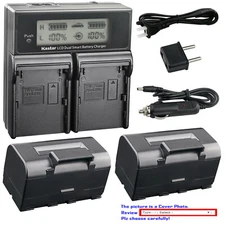 Kastar Battery LCD Dual Fast Charger for Topcon BT-65Q Survey Instrument Battery
