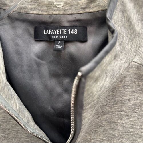 Lafayette 148 Vest New York Size P Gray Vest Jacket Full-Zip Sleeveless - Picture 4 of 6