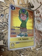 Digimon Card Game Pre-Release Foil T.K. Takashi BT14-084 Blast Ace