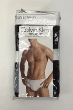 Calvin Klein Men's Big And Tall Cotton 2 Pack Classic Fit Brief, Black, 5XL