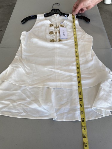 Derek Lam 10 Crosby ärmelloses Blusentop mit Ösendetail, 6 - weich weiß - 425 $ - Bild 9 von 11