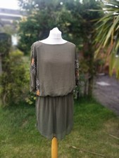 zara size medium Olive Green embroidered Summer Dress