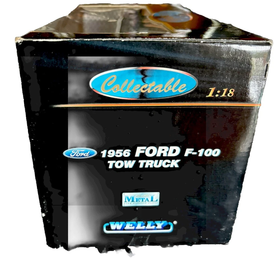 Welly Collectible Diecast 1956 Ford F-100 Tow Truck 1/18 Sc KB Toy Exclusive NIB - Image 3 of 4