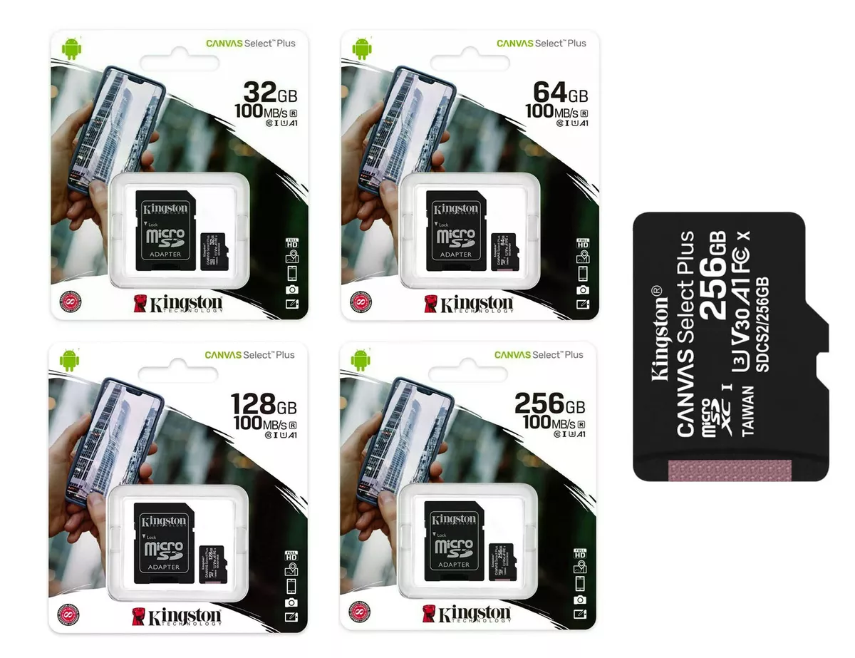 Kingston - Carte Mémoire MicroSD Plus Canvas Go avec Adapteur SD, Capa