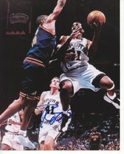 Malik Rose Autographed 8x10 San Antonio Spurs Free Shipping Rare C241
