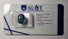 BLUE TOURMALINE var INDICOLITE 3.17 ct ALGT certified