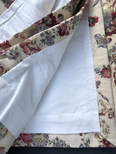 Neu Laura Ashley Vintage Victoria Blumen gefütterte Vorhänge 74"" W 44"" D 186 cm 111 cm - Bild 7 von 12