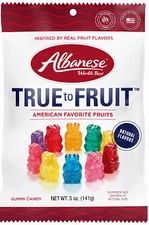 Albanese True to Fruit Gummi Bears, 5 oz Peg Bag