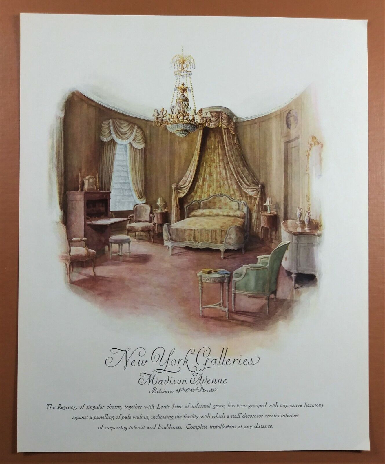 Antique 1930's Furniture New York Galleries Regency Bedroom Suite 1931 Print AD for sale  Shipping to United Kingdom