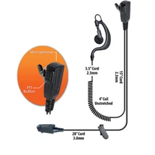 Klein BodyGuard Split-Wire Earpiece for Icom F & M Two-Way Radios