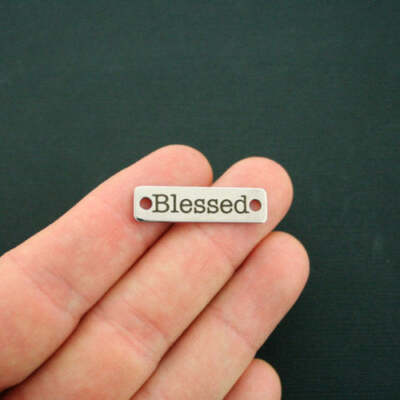 Blessed Stainless Steel Connector Charms - BFS016-7206