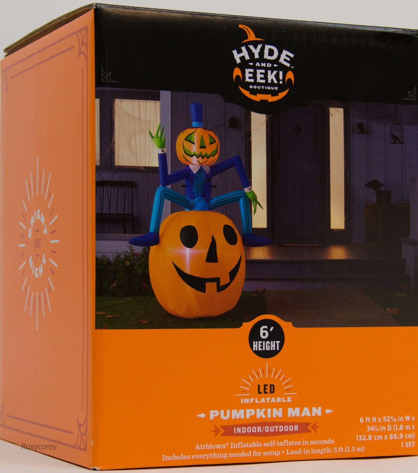 Halloween Gemmy Hyde & EEK Boutique 6 FT Pumpkin Man Airblown ...