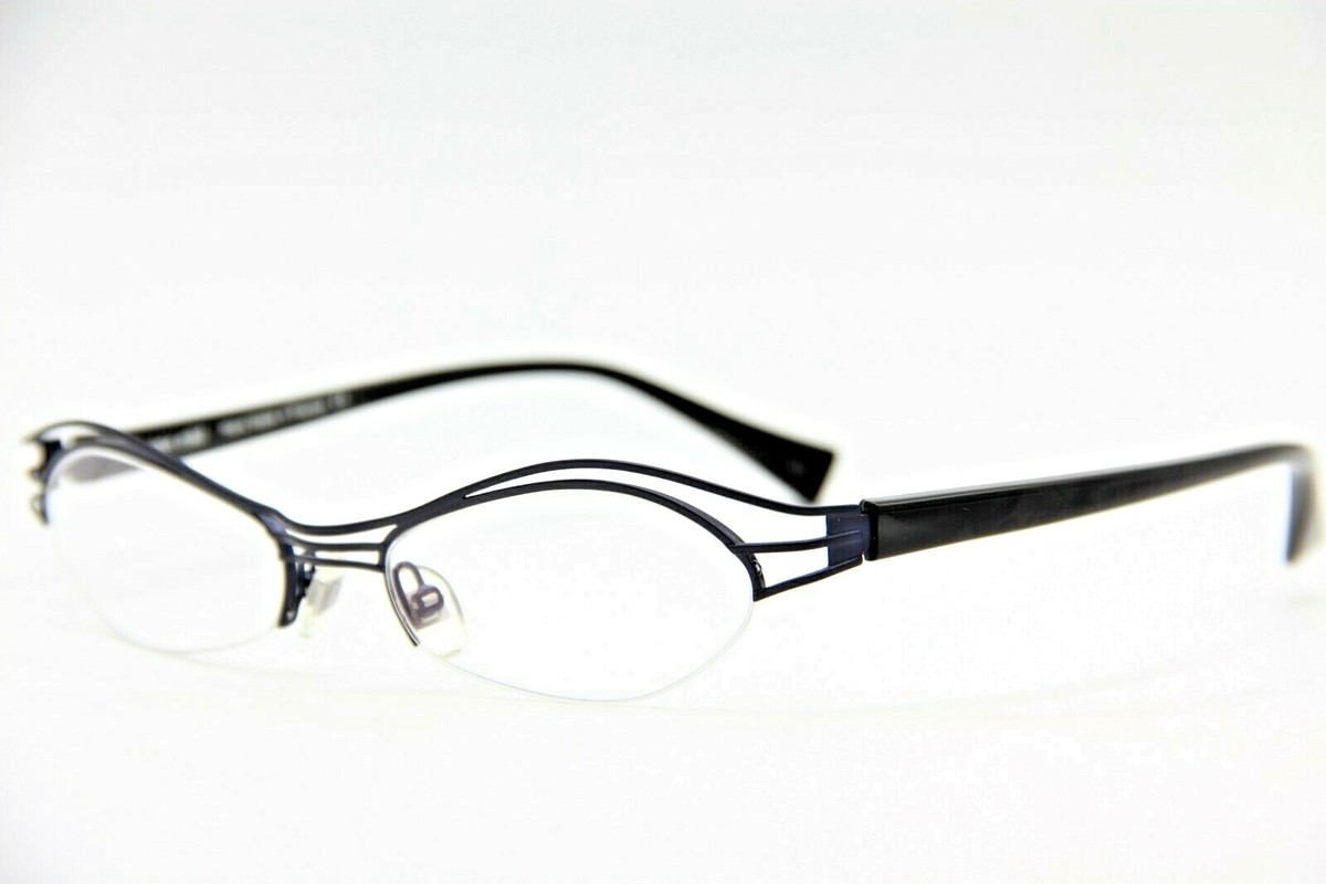 NEW VINTAGE ALAIN MIKLI AL 1110 0004 BLUE EYEGLASSES AUTHENTIC