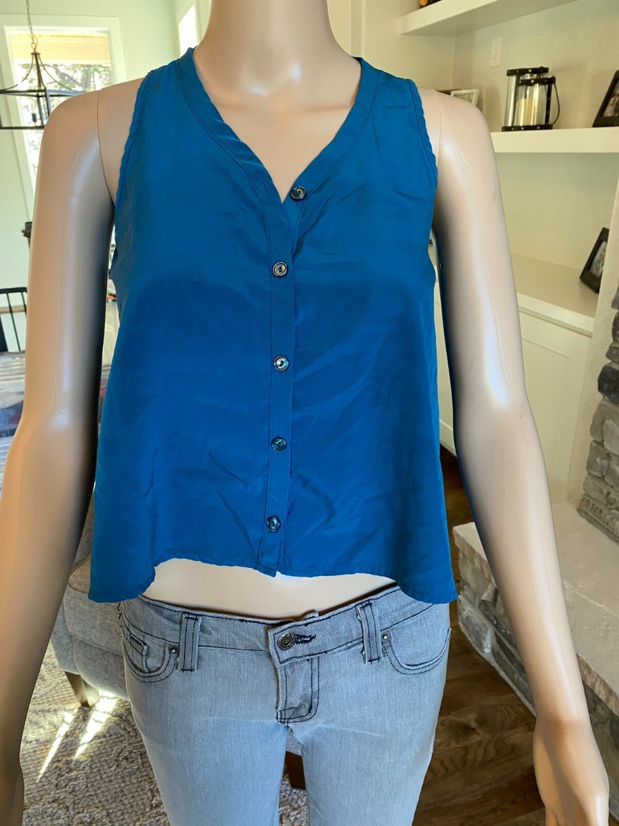 Soprano様のご注文ベジです。 Soprano Women's Cropped Sleeveless Button Down Blouse Size M - 019