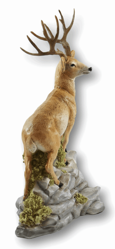 Figura Decorativa Animal Ciervo en las Rocas Colección Castagna De Resin H 37 CM - Imagen 8 de 8