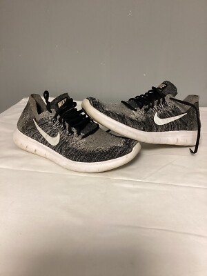Size 10 Nike Free Rn Flyknit 2017 Black White