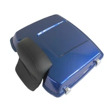 Razor Pack Trunk Chopped Backrest For Harley Touring 1993 - 2013 Superior Blue